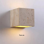 Outdoor Wall Light Yellow Travertine Weather-Resistant