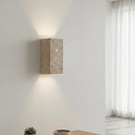 Outdoor Wall Light Yellow Travertine Weather-Resistant