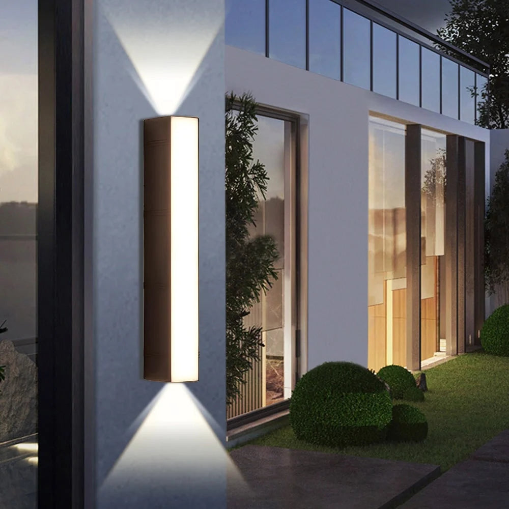 Outdoor Wall Sconce Up & Down LED Weather-Resistant Matte Black