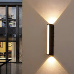 Outdoor Wall Sconce Up & Down LED Weather-Resistant Matte Black