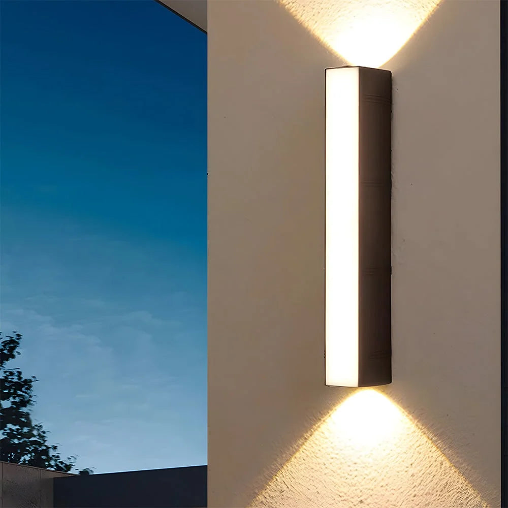 Outdoor Wall Sconce Up & Down LED Weather-Resistant Matte Black