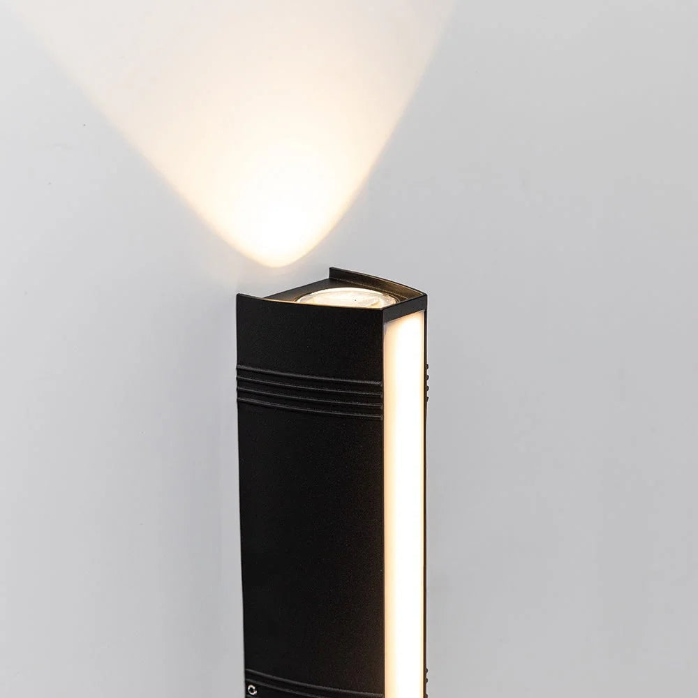 Outdoor Wall Sconce Up & Down LED Weather-Resistant Matte Black