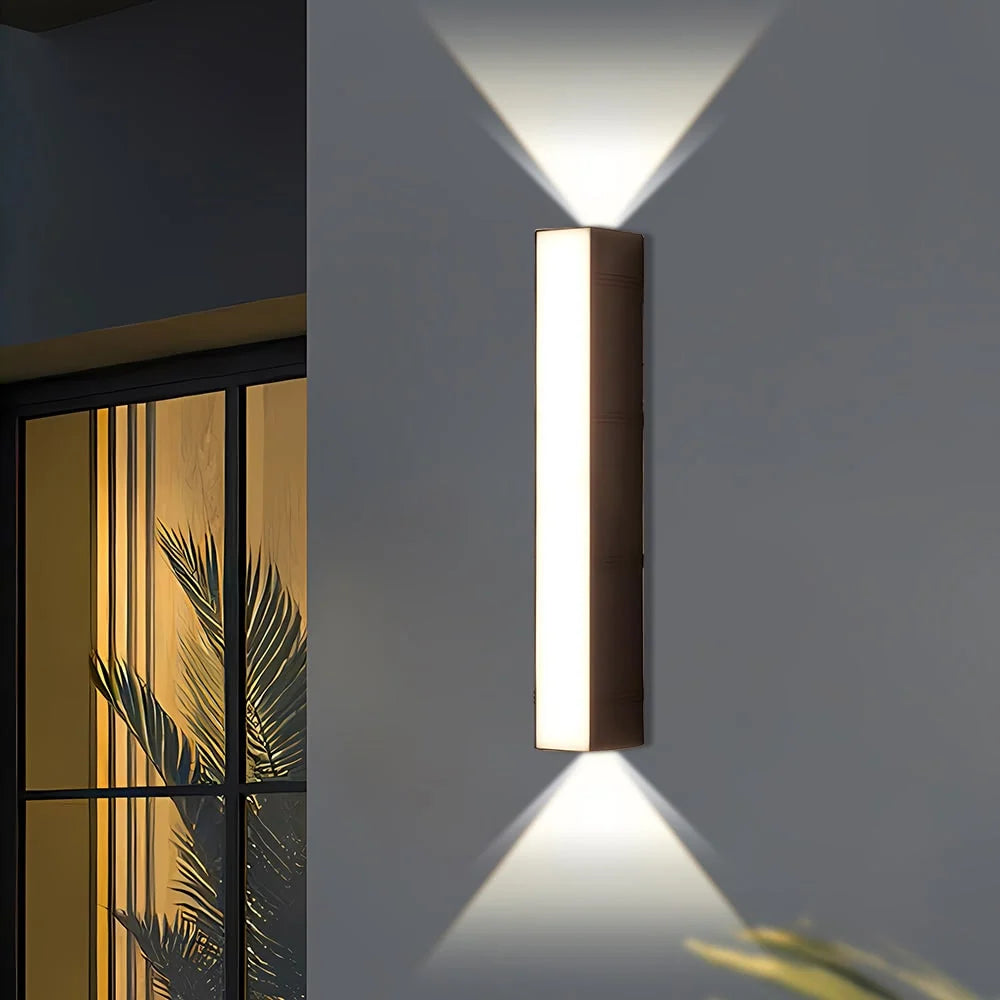 Outdoor Wall Sconce Up & Down LED Weather-Resistant Matte Black