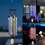 Outdoor Wind Chime Solar-Powered LED Color-Changing