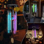 Outdoor Wind Chime Solar-Powered LED Color-Changing