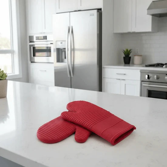 Oven Mitts Silicone Non-Slip Grip Heat-Resistant To 482°F