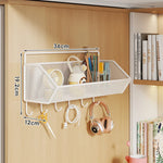 Over Cabinet Storage Basket Ventilated Metal Mesh Drill-Free Hang-On Organizer