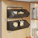 Over Cabinet Storage Basket Ventilated Metal Mesh Drill-Free Hang-On Organizer