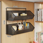 Over Cabinet Storage Basket Ventilated Metal Mesh Drill-Free Hang-On Organizer