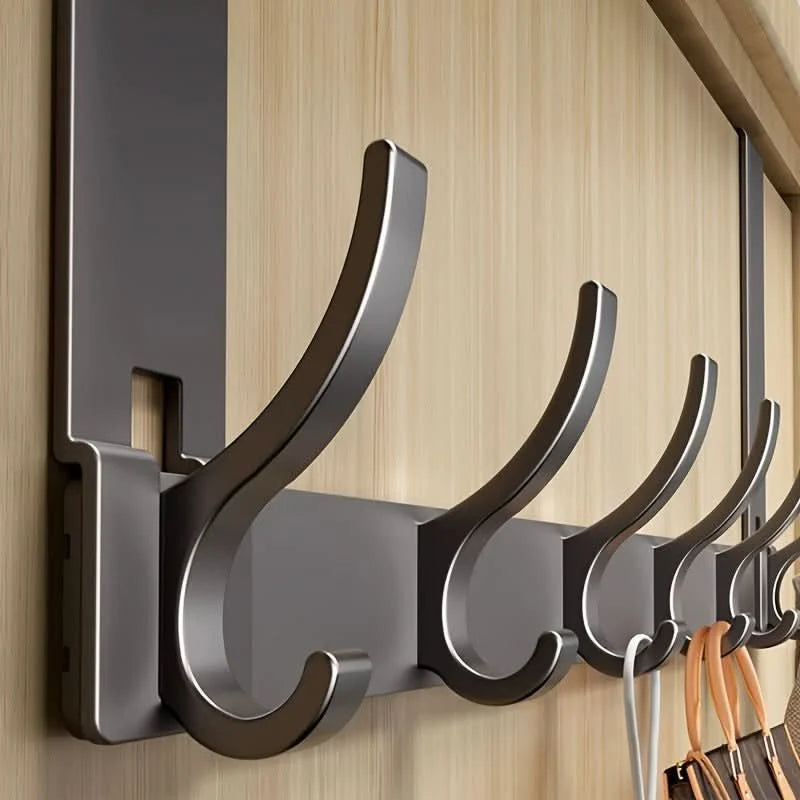 Over-Door Hook Aluminum No-Drill 6 or 7 Hooks