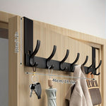 Over-Door Hook Aluminum No-Drill 6 or 7 Hooks