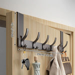 Over-Door Hook Aluminum No-Drill 6 or 7 Hooks