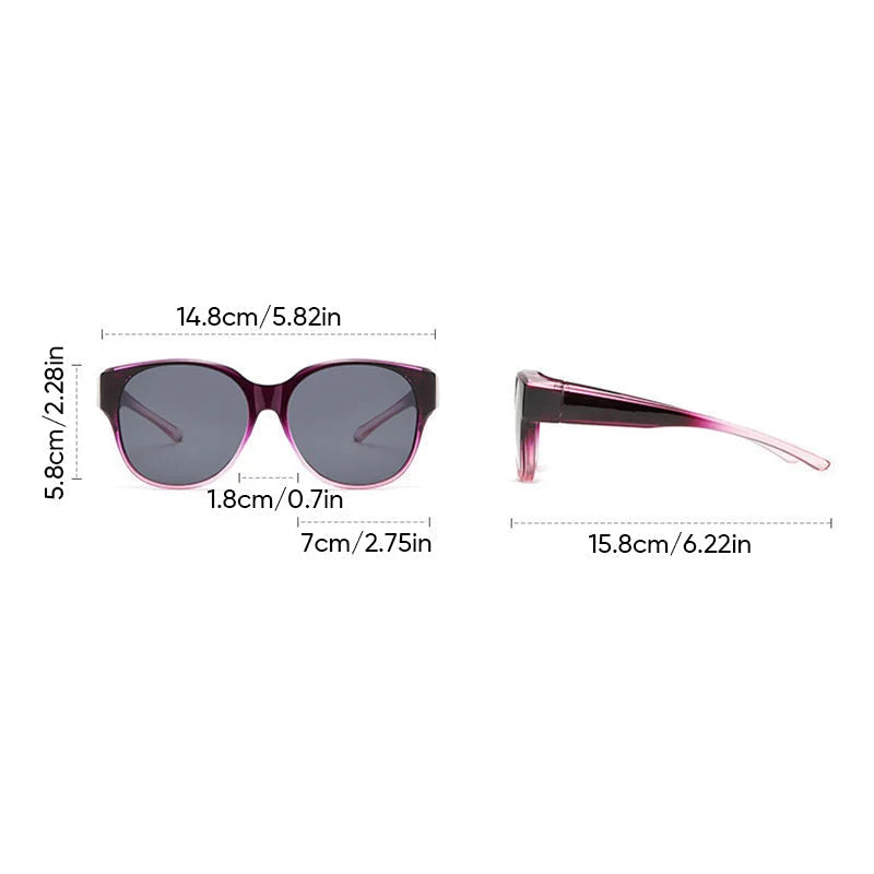 Over-Glasses Sunglasses Polarized UV400 Cat-Eye Frame