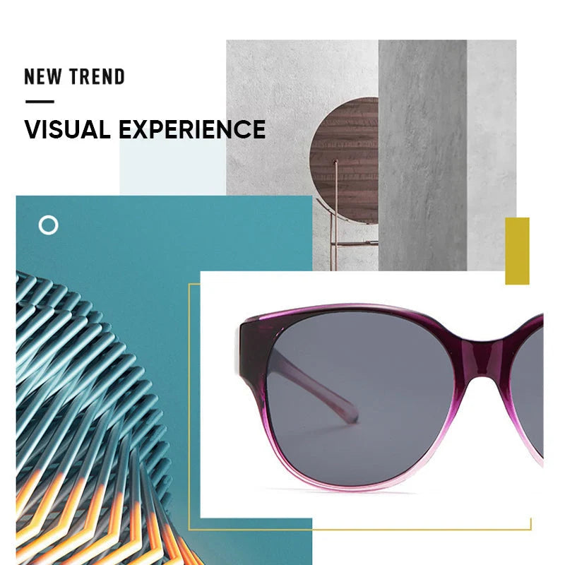 Over-Glasses Sunglasses Polarized UV400 Cat-Eye Frame