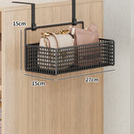 Over-The-Door Storage Organizer Mesh Baskets & 5 Hooks