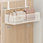 Over-The-Door Storage Organizer Mesh Baskets & 5 Hooks