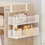 Over-The-Door Storage Organizer Mesh Baskets & 5 Hooks