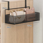 Over-The-Door Storage Organizer Mesh Baskets & 5 Hooks