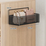 Over-The-Door Storage Organizer Mesh Baskets & 5 Hooks