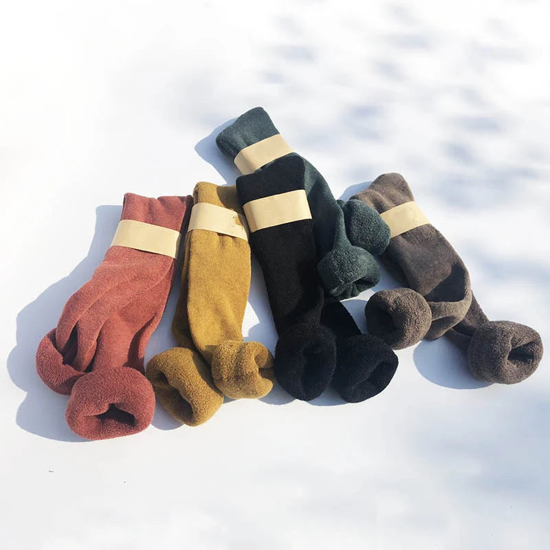 Over-The-Knee Socks Cable Knit Cotton Blend Non-Slip