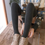 Over-The-Knee Socks Cable Knit Cotton Blend Non-Slip