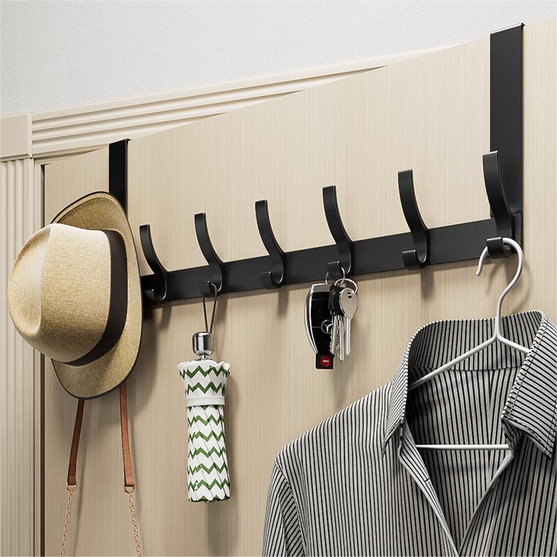 Over-the-Door Coat Rack No-Drill Space-Saving Storage
