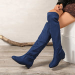 Over-the-Knee Boots Pull-On Low Block Heel