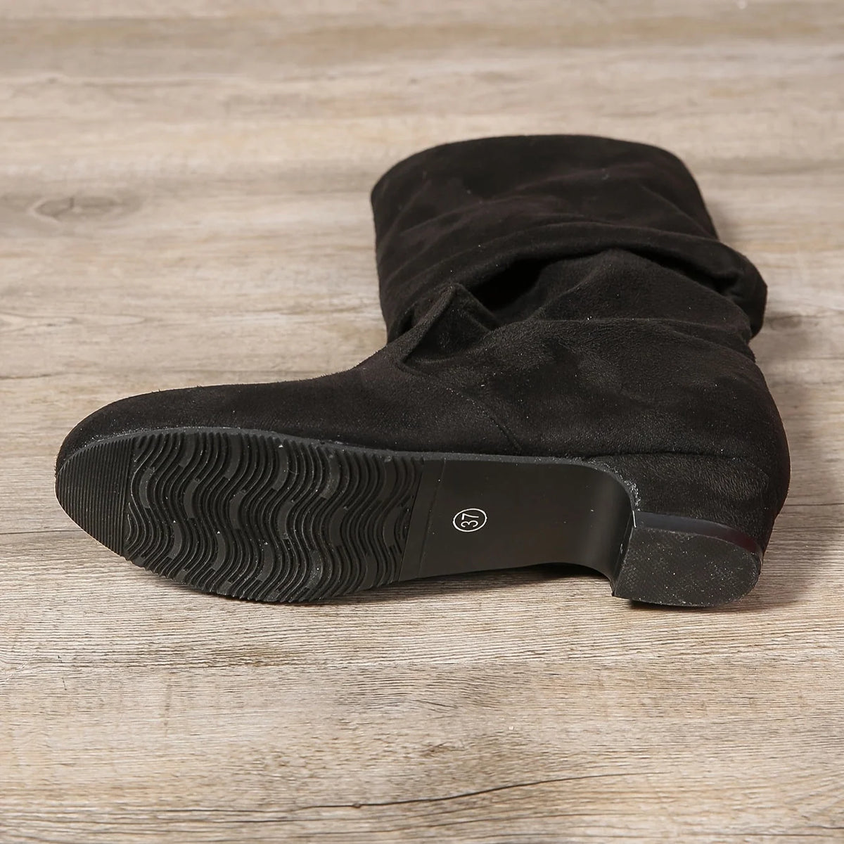 Over-the-Knee Boots Pull-On Low Block Heel