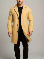 Overcoat Mid-Length Fully Lined Button Front