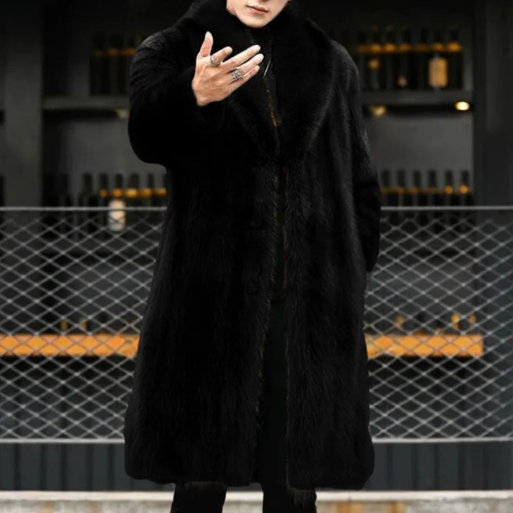 Overcoat Warm Winter Button Closure Spacious Pockets