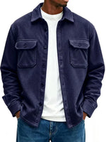 Overshirt Soft Fleece Relaxed Fit Snap-Button Front