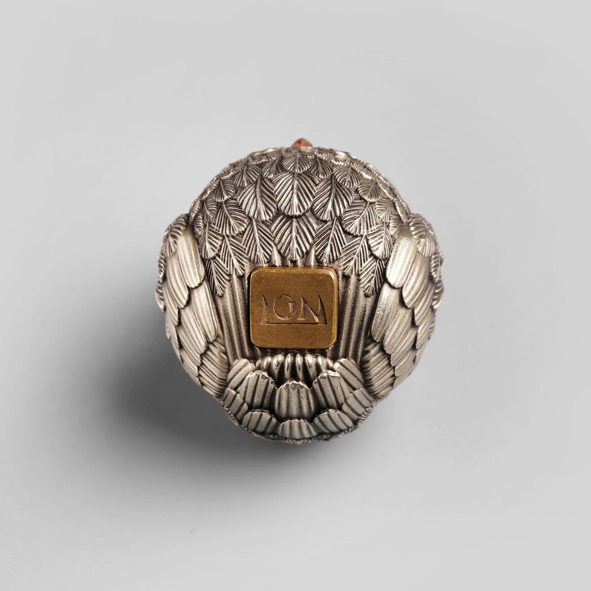 Owl Figurine Bronze Detailed Feather Design Compact Display Decor