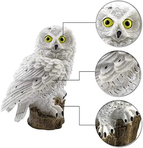 Owl Garden Light Solar Powered IP65 Weather-Resistant Warm White LED