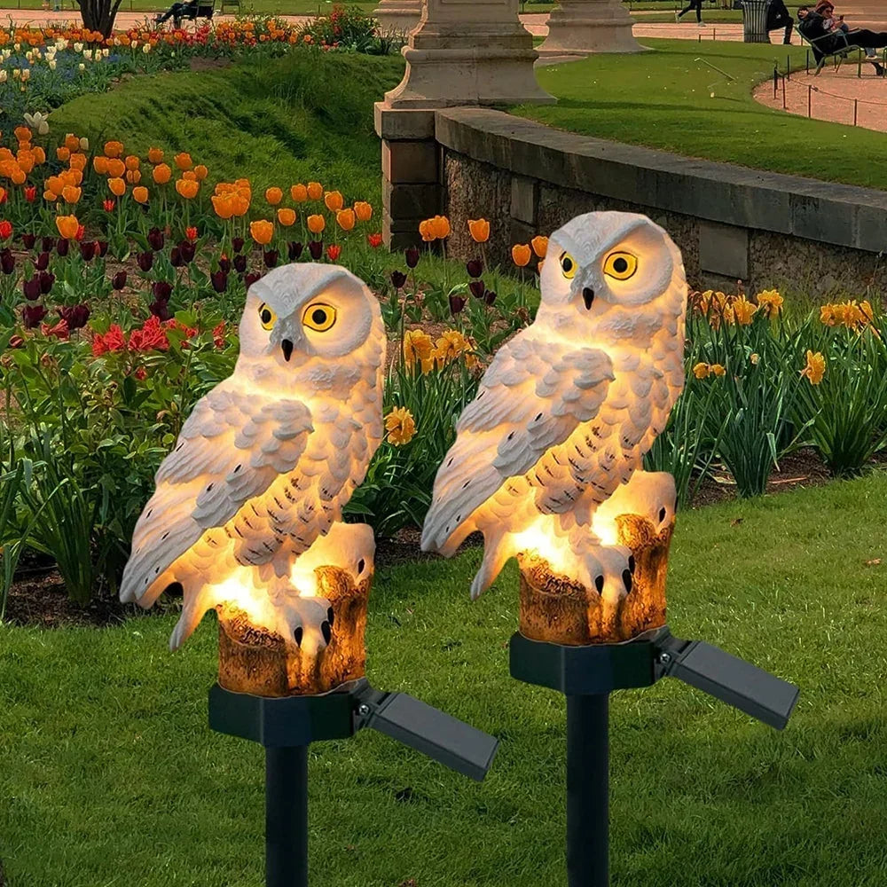 Owl Garden Light Solar-Powered Warm White LED IP65