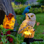 Owl Garden Light Solar-Powered Warm White LED IP65