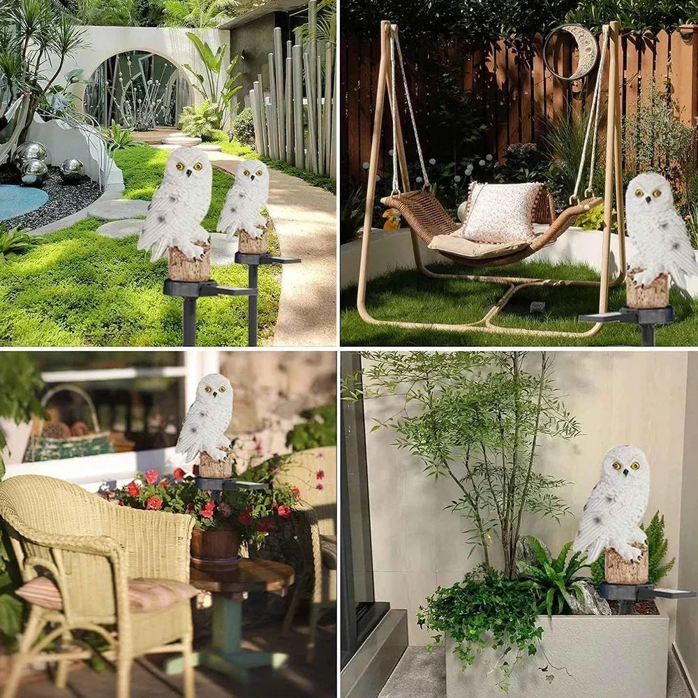 Owl Garden Light Solar-Powered Warm White LED IP65