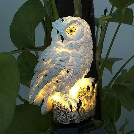 Owl Garden Light Solar-Powered Warm White LED IP65