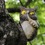 Owl Garden Ornament Resin Hanging Outdoor Decor