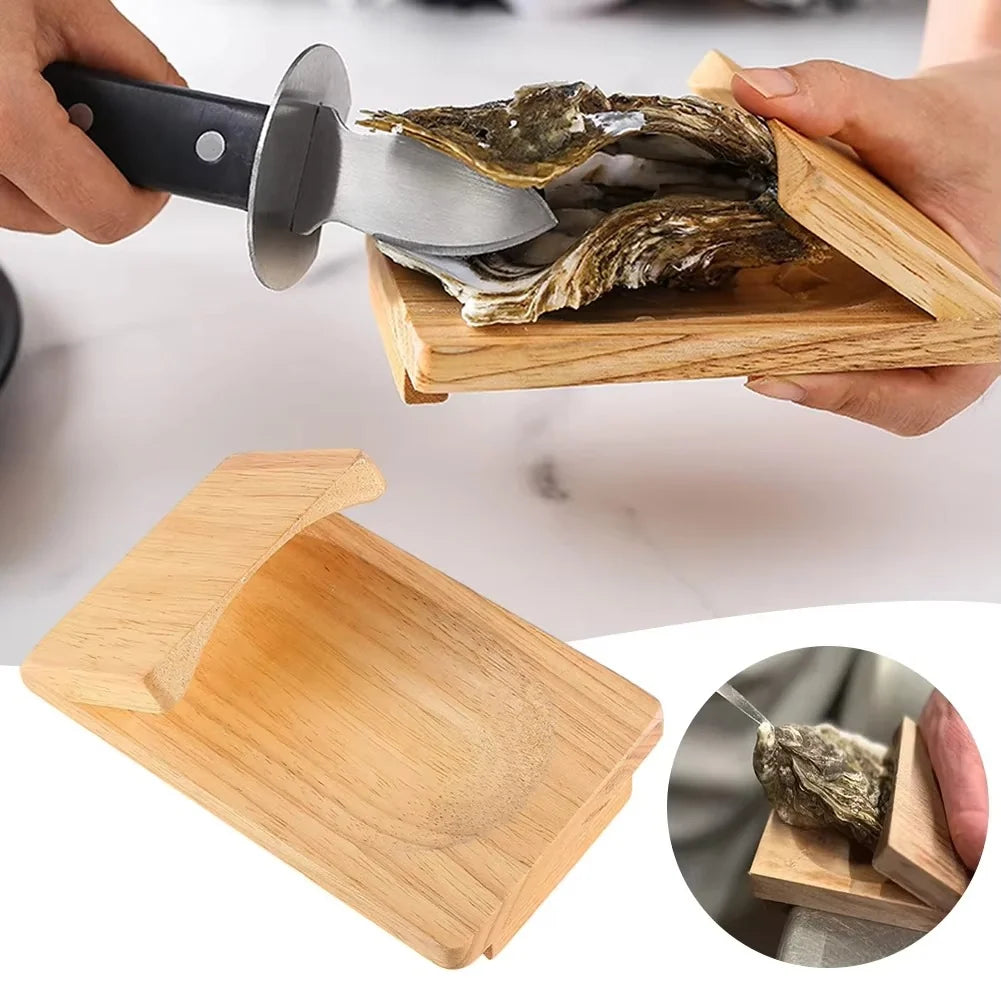 Oyster Shucking Clamp Stainless Steel Blade & Non-Slip Base