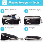 Packing Cube Set Of Three Zippered Compression Waterproof Fabric