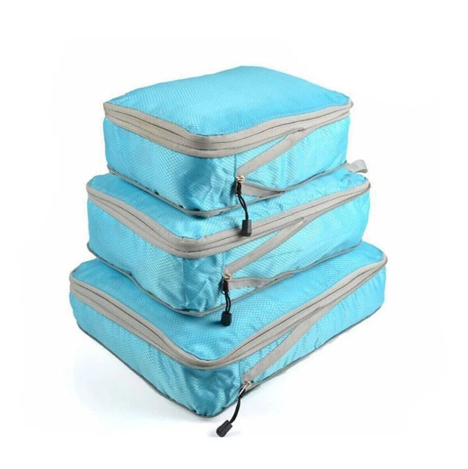 Packing Cubes Zippered Compression Waterproof Set of 3