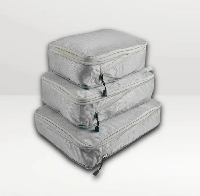 Packing Cubes Zippered Compression Waterproof Set of 3