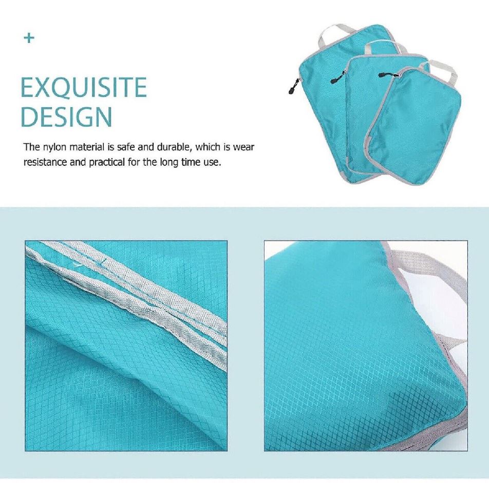 Packing Cubes Zippered Compression Waterproof Set of 3