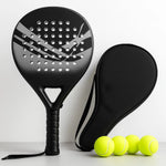 Padel Racket Set 4D Carbon EVA Core Padded Case
