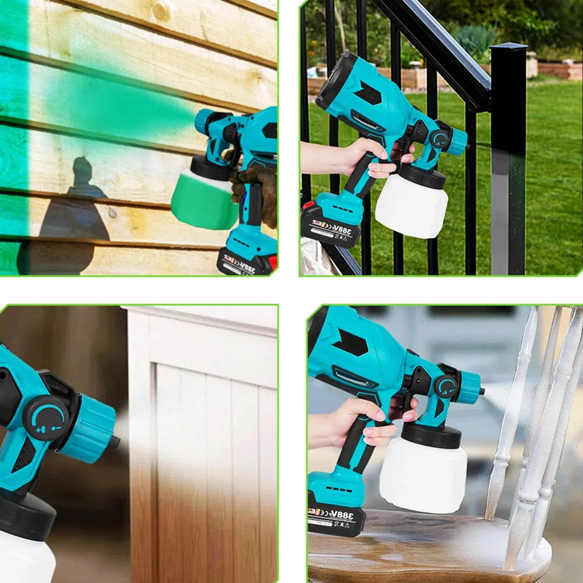 Paint Sprayer Cordless 1 L Canister & Adjustable Patterns