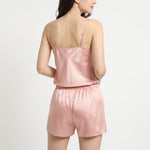Pajama Set Mulberry Silk Sleeveless Adjustable Straps