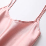 Pajama Set Mulberry Silk Sleeveless Adjustable Straps