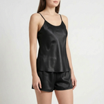 Pajama Set Mulberry Silk Sleeveless Adjustable Straps