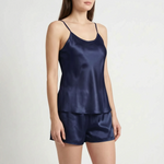 Pajama Set Mulberry Silk Sleeveless Adjustable Straps