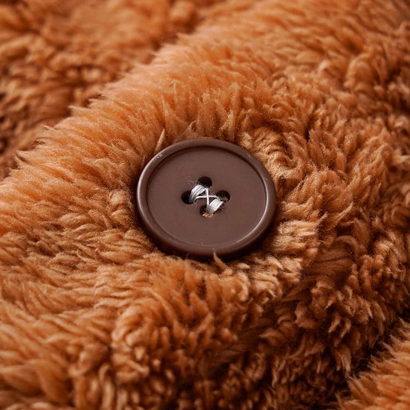 Pajama Set Red Panda Hooded Robe Removable Tail